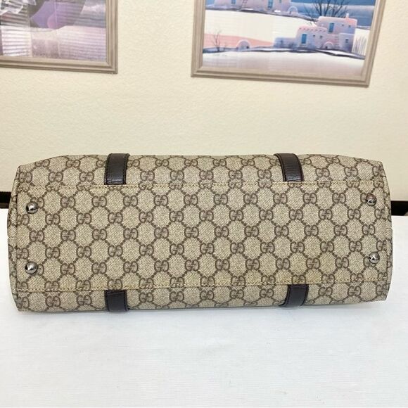 GUCCI GG Pattern Pvc/Leather tote Bag 💼 - Picture 10 of 17